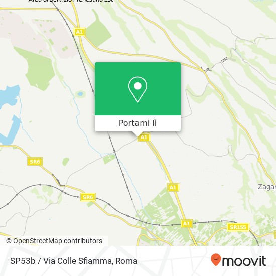 Mappa SP53b / Via Colle Sfiamma