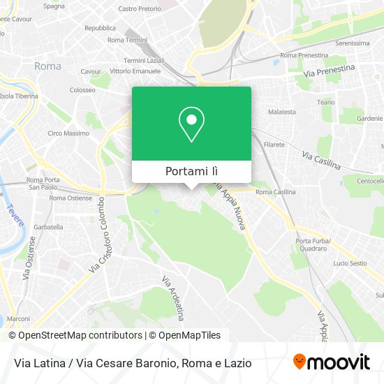 Mappa Via Latina / Via Cesare Baronio