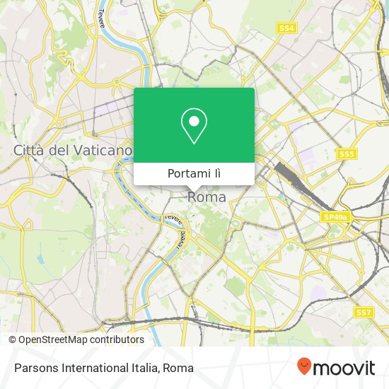 Mappa Parsons International Italia