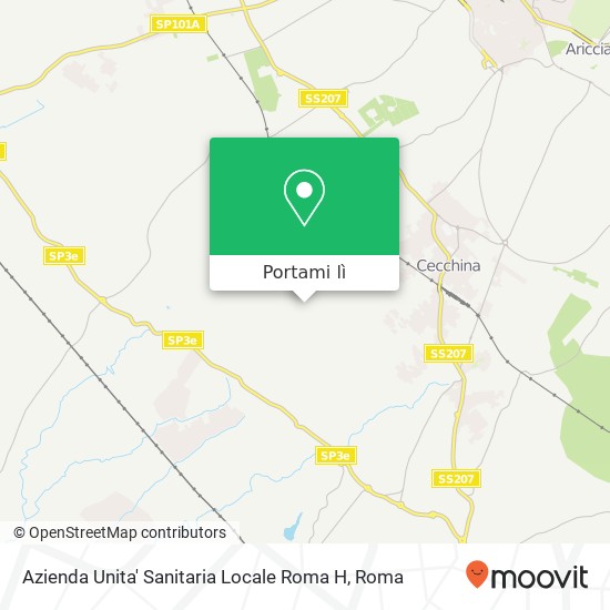 Mappa Azienda Unita' Sanitaria Locale Roma H