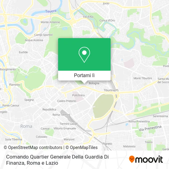 Mappa Comando Quartier Generale Della Guardia Di Finanza