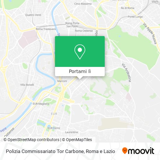 Mappa Polizia Commissariato Tor Carbone