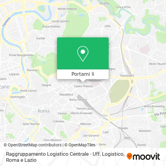 Mappa Raggruppamento Logistico Centrale - Uff. Logistico