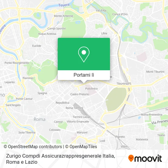 Mappa Zurigo Compdi Assicurazrappresgenerale Italia