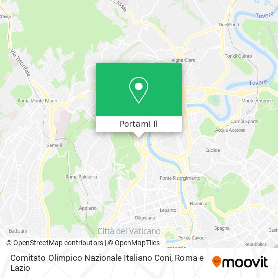 Mappa Comitato Olimpico Nazionale Italiano Coni