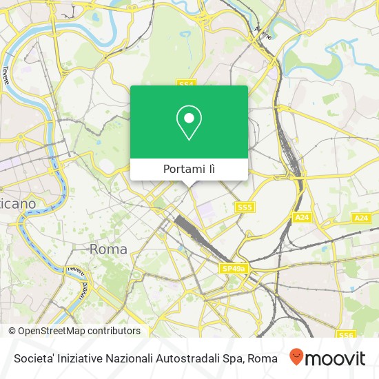 Mappa Societa' Iniziative Nazionali Autostradali Spa