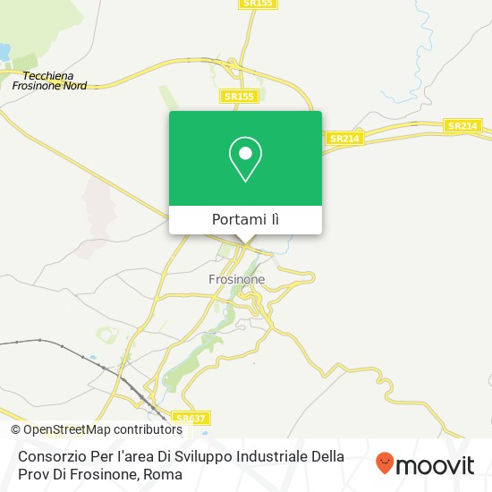 Mappa Consorzio Per I'area Di Sviluppo Industriale Della Prov Di Frosinone