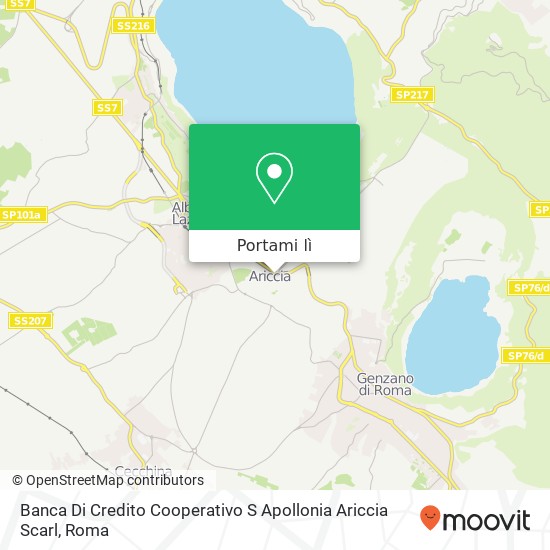 Mappa Banca Di Credito Cooperativo S Apollonia Ariccia Scarl