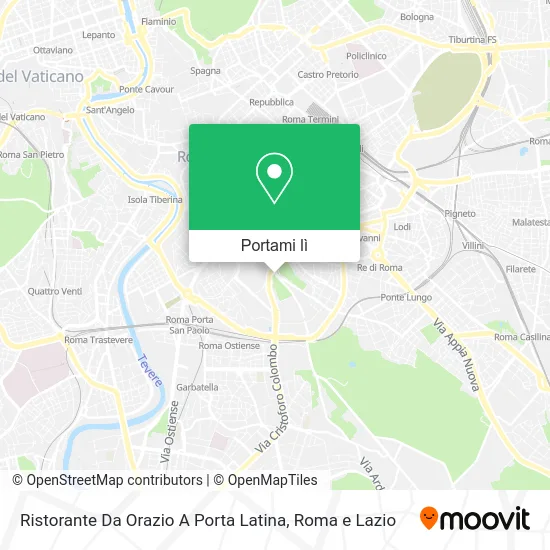 Mappa Ristorante Da Orazio A Porta Latina