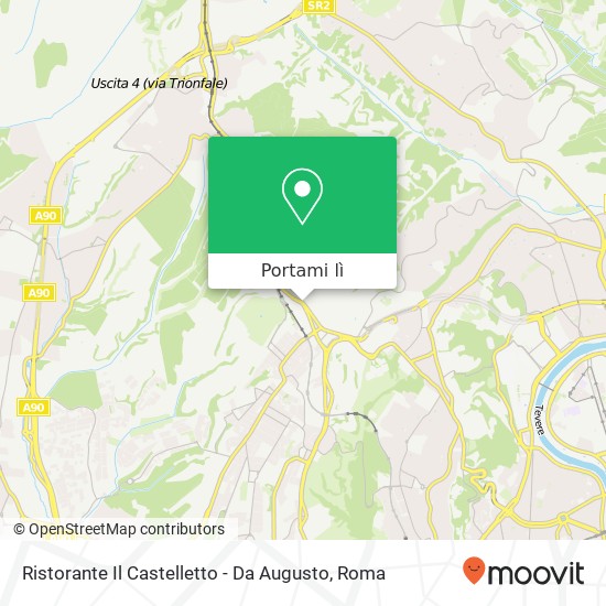 Mappa Ristorante Il Castelletto - Da Augusto