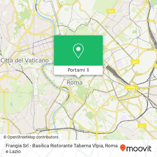 Mappa Frangia Srl - Basilica Ristorante Taberna Vlpia