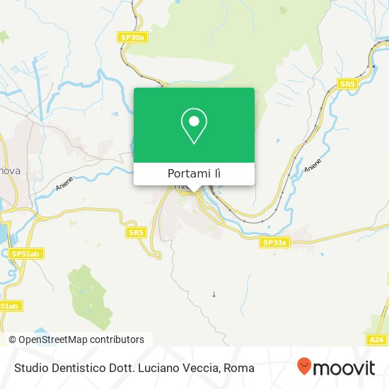 Mappa Studio Dentistico Dott. Luciano Veccia