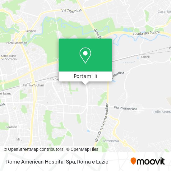Mappa Rome American Hospital Spa