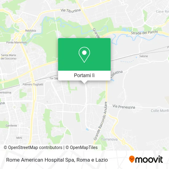 Mappa Rome American Hospital Spa
