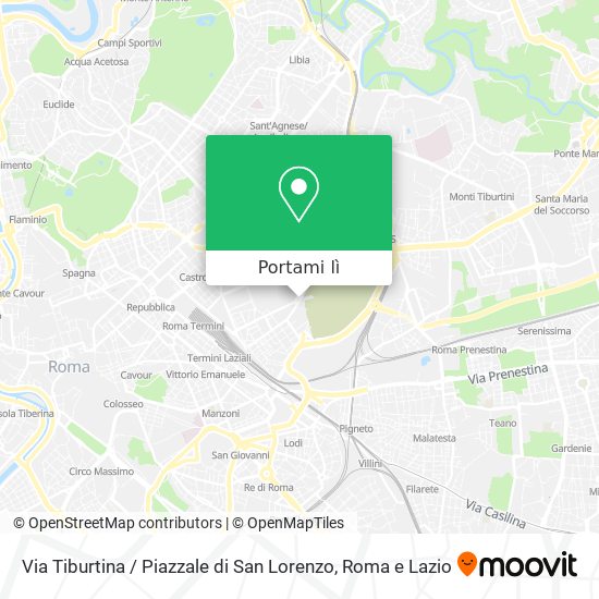 Mappa Via Tiburtina / Piazzale di San Lorenzo