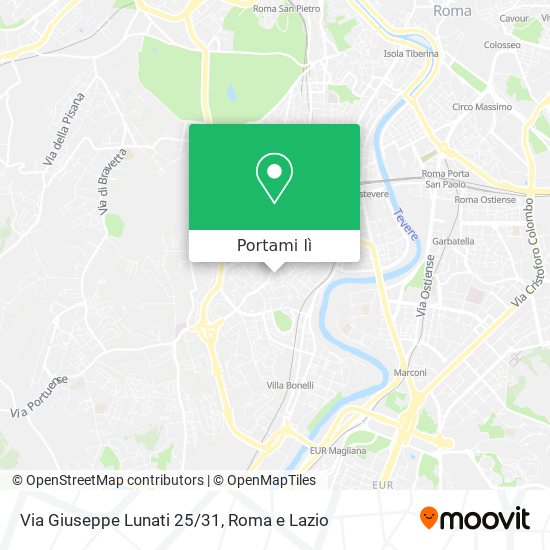 Mappa Via Giuseppe Lunati 25/31