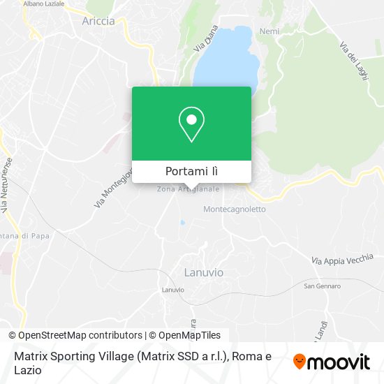 Mappa Matrix Sporting Village (Matrix SSD a r.l.)