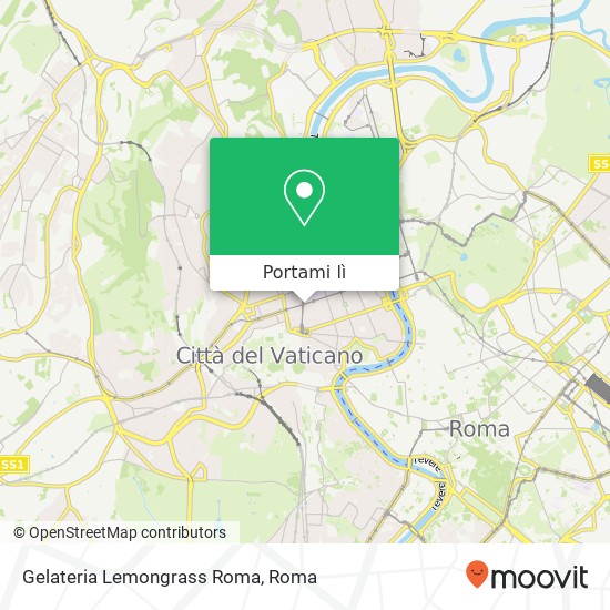 Mappa Gelateria Lemongrass Roma
