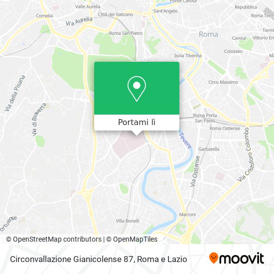 Mappa Circonvallazione Gianicolense 87