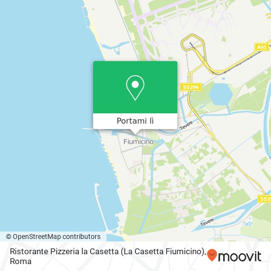 Mappa Ristorante Pizzeria la Casetta (La Casetta Fiumicino)