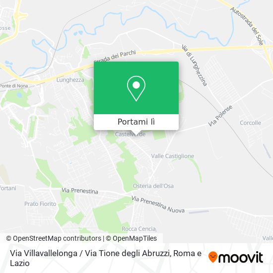 Mappa Via Villavallelonga / Via Tione degli Abruzzi
