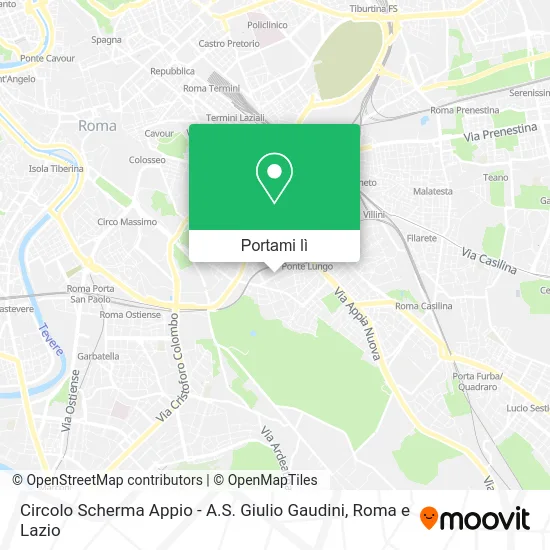 Mappa Circolo Scherma Appio - A.S. Giulio Gaudini
