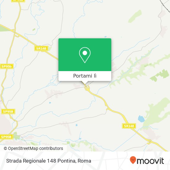 Mappa Strada Regionale 148 Pontina