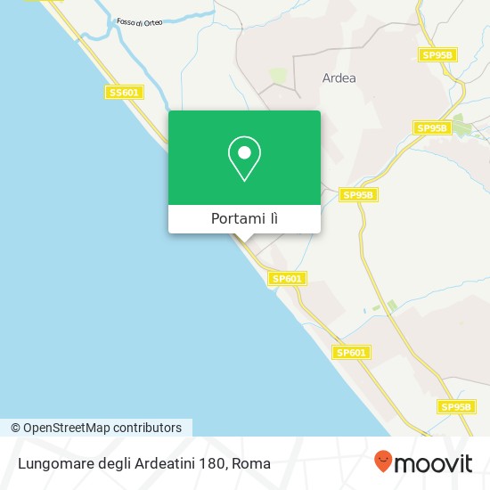 Mappa Lungomare degli Ardeatini 180