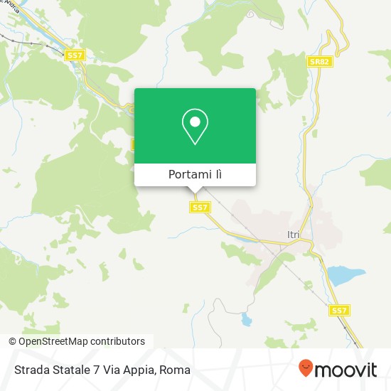 Mappa Strada Statale 7 Via Appia