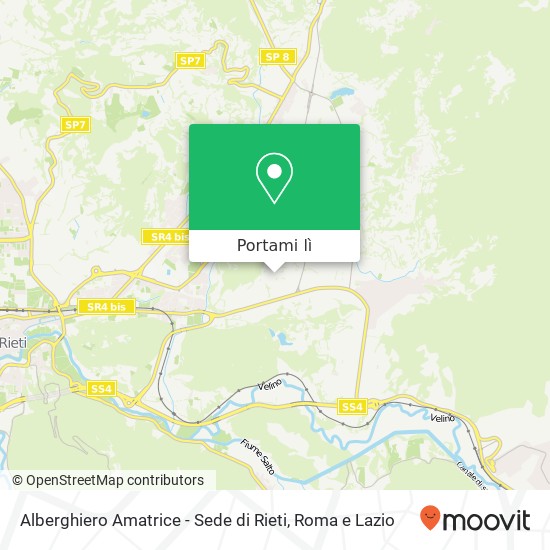 Mappa Alberghiero Amatrice - Sede di Rieti