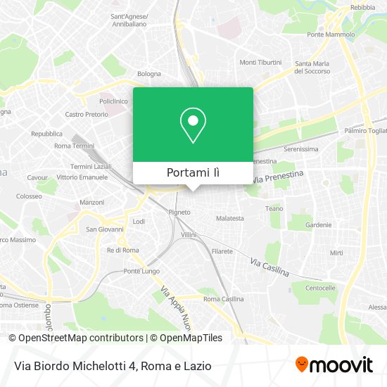 Mappa Via Biordo Michelotti 4