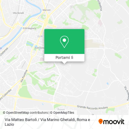 Mappa Via Matteo Bartoli / Via Marino Ghetaldi