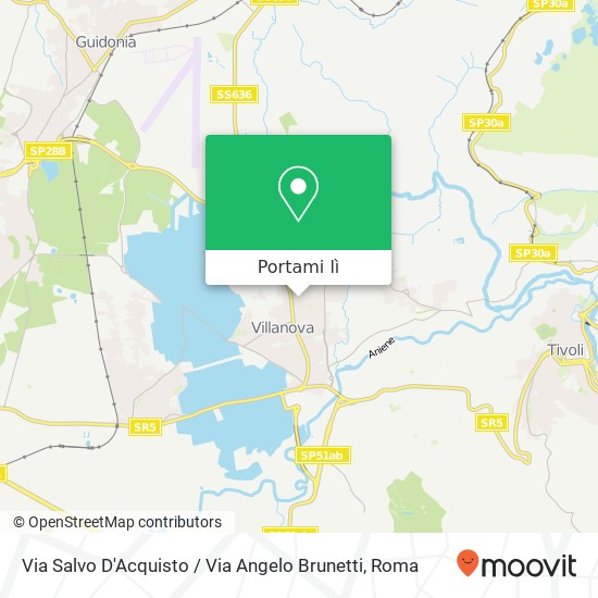 Mappa Via Salvo D'Acquisto / Via Angelo Brunetti
