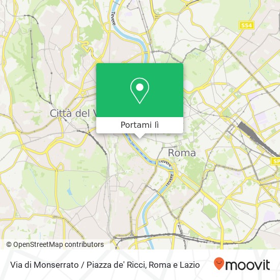 Mappa Via di Monserrato / Piazza de' Ricci