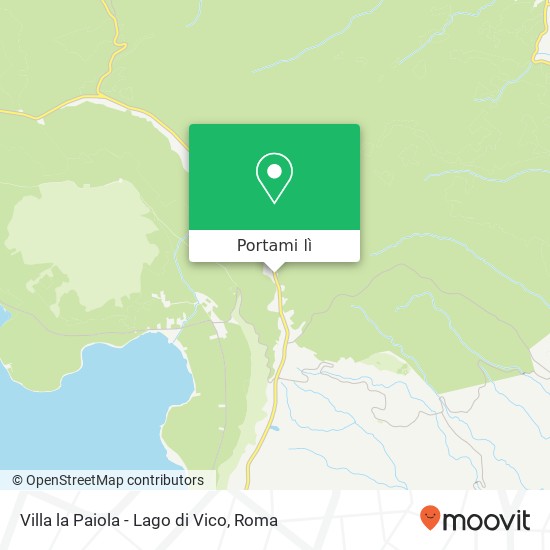 Mappa Villa la Paiola - Lago di Vico
