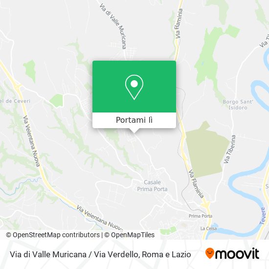 Mappa Via di Valle Muricana / Via Verdello