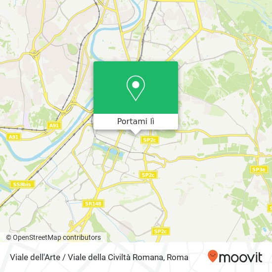 Mappa Viale dell'Arte / Viale della Civiltà Romana