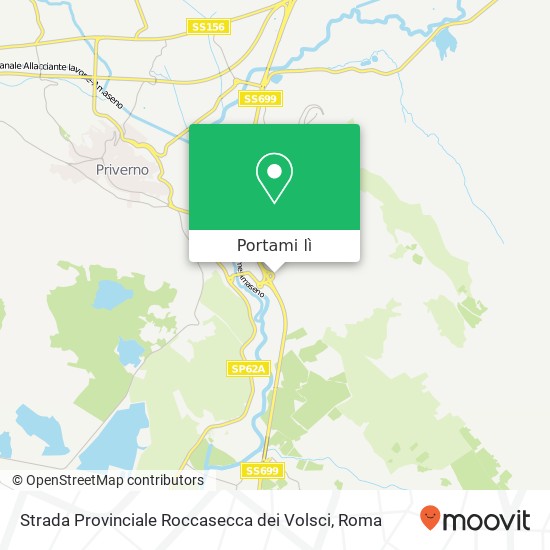 Mappa Strada Provinciale Roccasecca dei Volsci