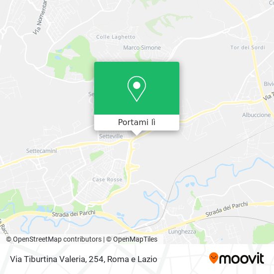 Mappa Via Tiburtina Valeria, 254