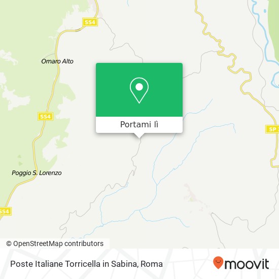 Mappa Poste Italiane Torricella in Sabina