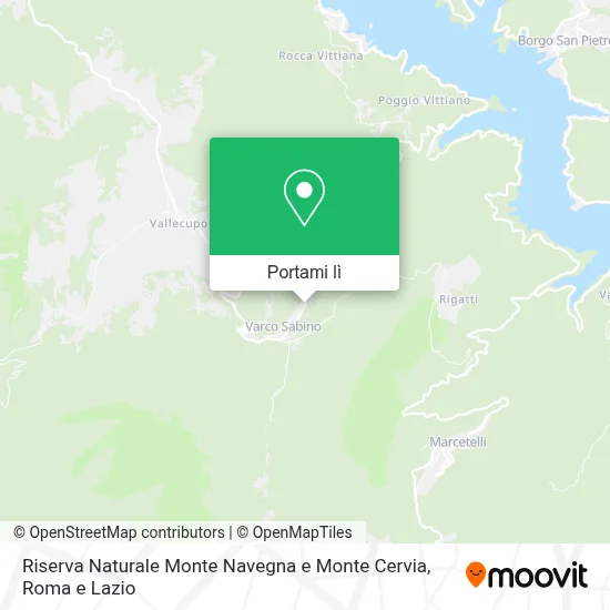 Mappa Riserva Naturale Monte Navegna e Monte Cervia