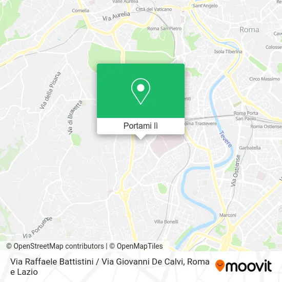 Mappa Via Raffaele Battistini / Via Giovanni De Calvi