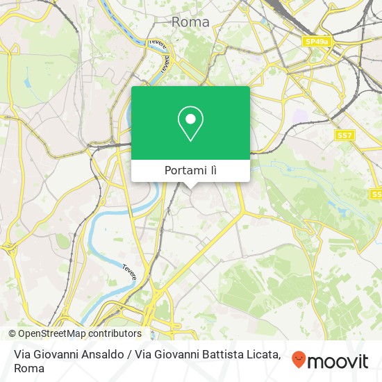 Mappa Via Giovanni Ansaldo / Via Giovanni Battista Licata