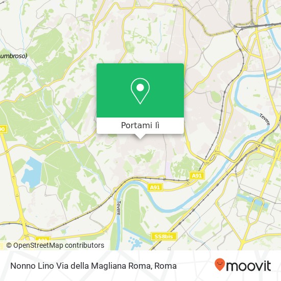 Mappa Nonno Lino Via della Magliana Roma