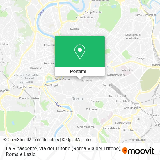 Mappa La Rinascente, Via del Tritone (Roma Via del Tritone)