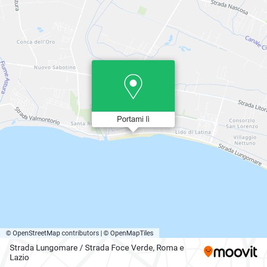 Mappa Strada Lungomare / Strada Foce Verde