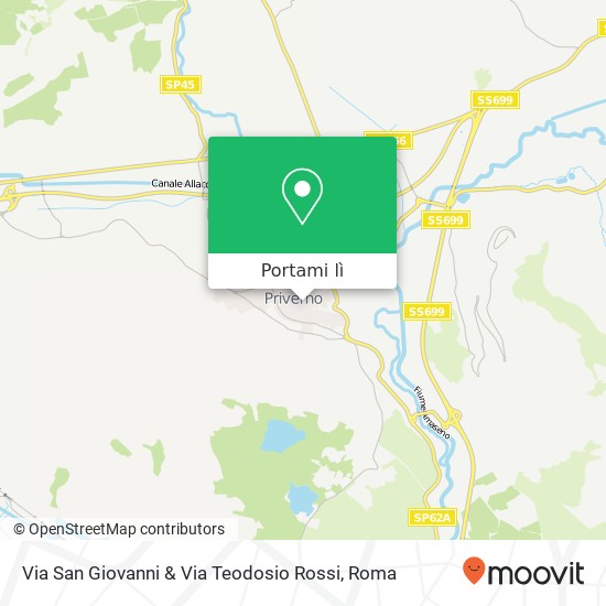 Mappa Via San Giovanni & Via Teodosio Rossi