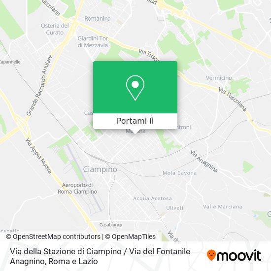 Mappa Via della Stazione di Ciampino / Via del Fontanile Anagnino