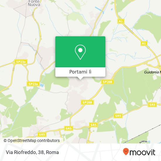 Mappa Via Riofreddo, 38