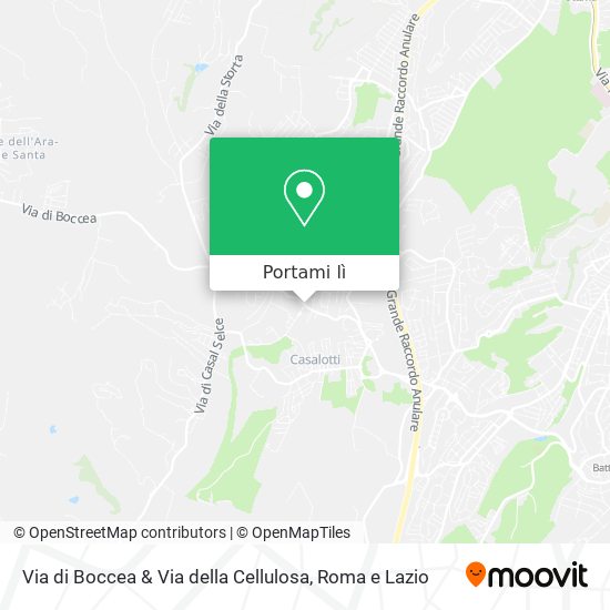 Mappa Via di Boccea & Via della Cellulosa